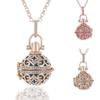 Jewelry Hollow Out Openable Cage Long Chain Necklace Locket Pendant Musical Sound Bell Harmony Ball