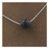 Stones and Minerals. Necklace 1 Lava Bead 8 Mm Stainless Steel Chain.