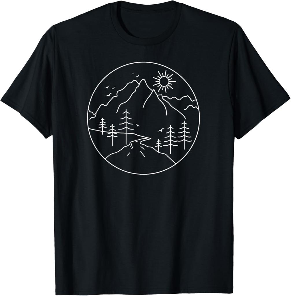 Sunrise Mountain Nature Hiking Camping Outdoors Mountains TShirt