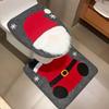 5PCS Christmas Toilet Seat Cover Father Christmas Toilet Seat Cover and Rug Christmas Bathroom Accessories Christmas Decoration