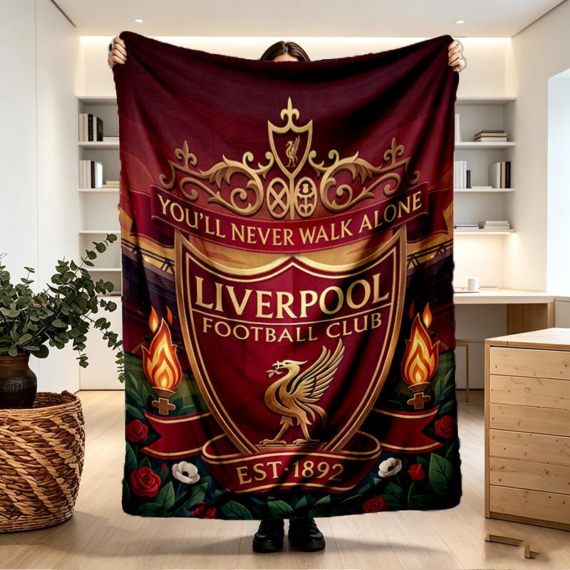 Liverpool Football Club Print Blanket - Soft & Comfortable, for Bedroom, Travel, Sofa, Home Decoration - Birthday Christmas Gift for Friend