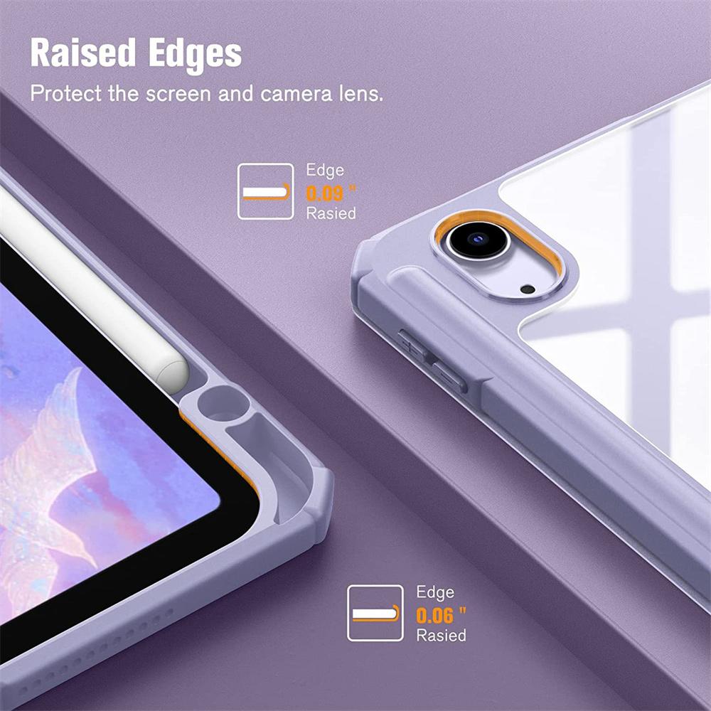 Жесткий кожаный чехол для iPad 9-го, 10-го поколения Pro 11 12,9, прозрачный чехол-держатель для карандашей для iPad Air 5 4 10,2, чехол для iPad Mini 6