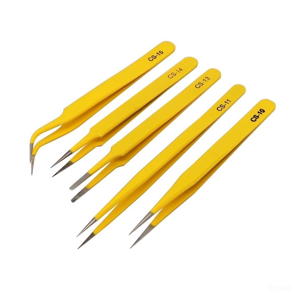 Tweezers Anti-Static For Electronics Precision Tweezers 115-141mm