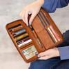 Женский кошелек из ретро-кожи с восковым покрытием, RFID-защитой от кражи, 2024 - Большая вместительная ручная сумка