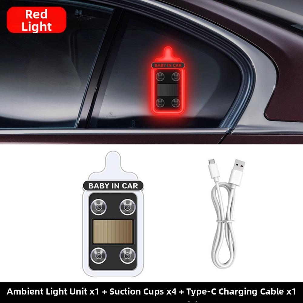 Suction Cup Solar Power Car Light Solar Powered LED Ambient Light Car Interior Lighting