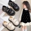 Girls Leather Shoes Bow Mary Jane Single Shoes 2025 Autumn New Children's Black Performance Shoes Girls Princess Shoes
