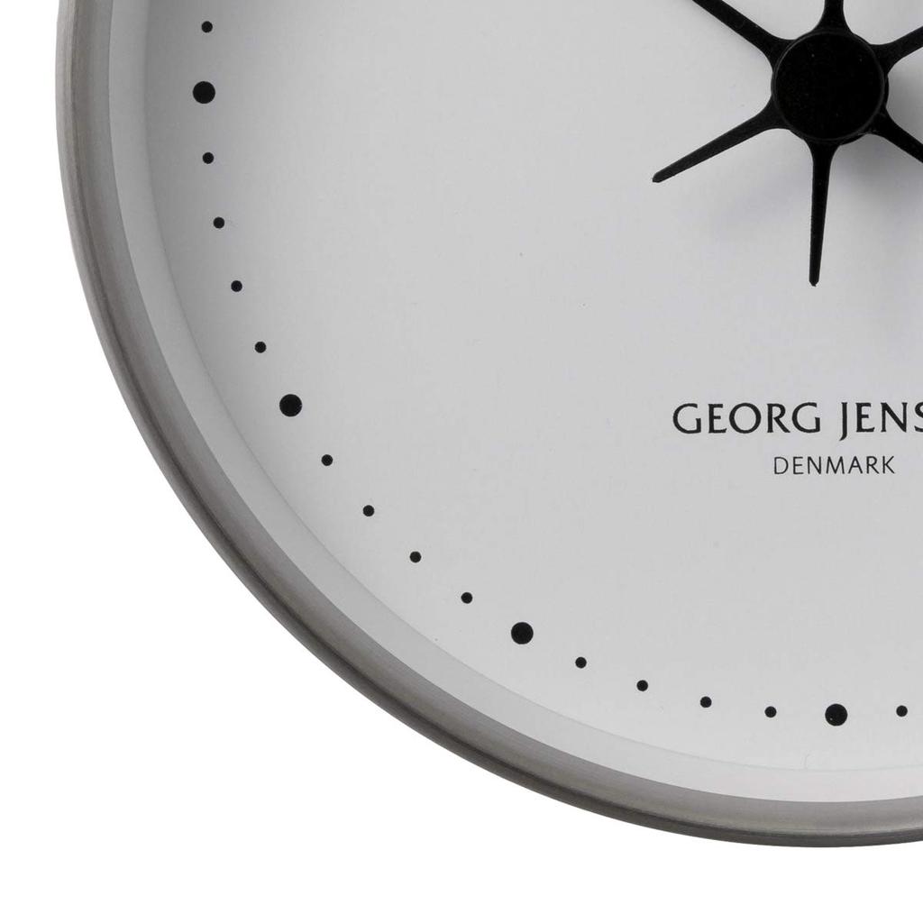 Georg Jensen Henning Koppel 22 см Серебряные часы с белым циферблатом, Прибл.. Диаметр 22 см, 3587574