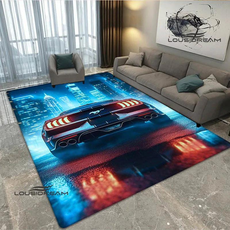 3D ковер с логотипом автомобиля M-Mustang, кухонные коврики, нескользящий ковер, уличные ковры, ковер для зоны, декор спальни, подарок на день рождения