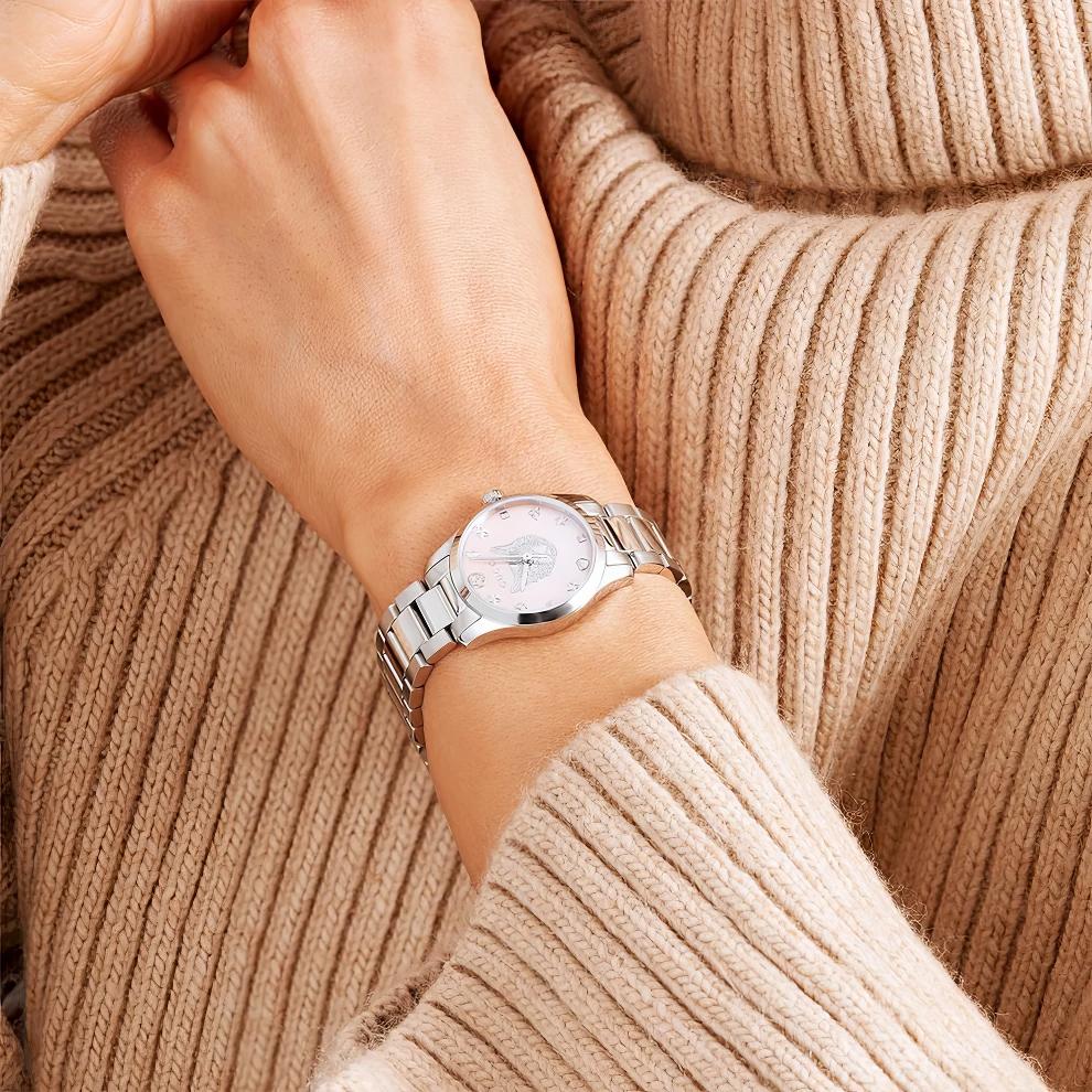 Gucci YA1265013 G-Timeless 27mm Ladies Pink Dial Watch