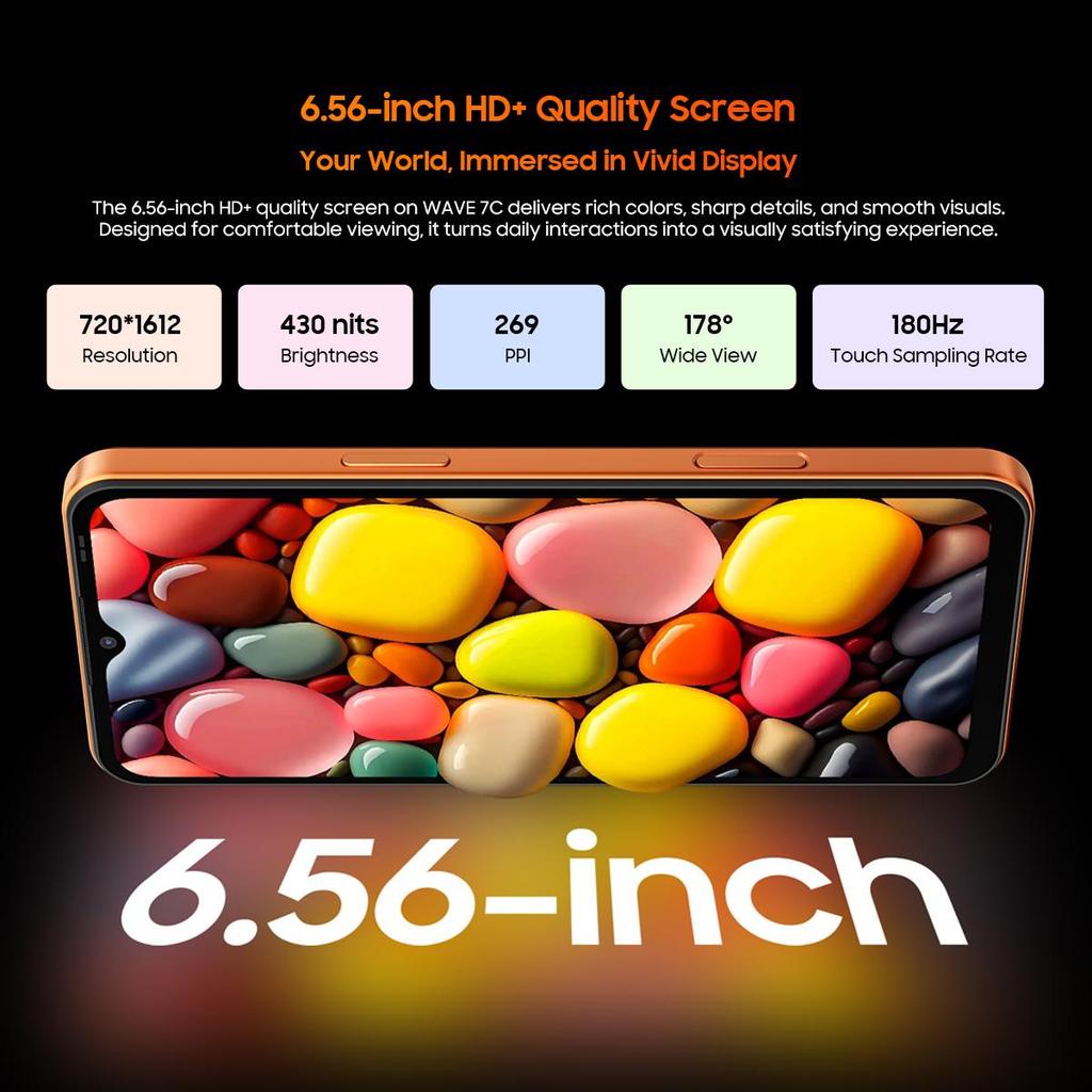 Blackview WAVE 7C 4G AI Смартфон 16 ГБ+128 ГБ 6,56" Android 16 5000 мАч Мобильный телефон