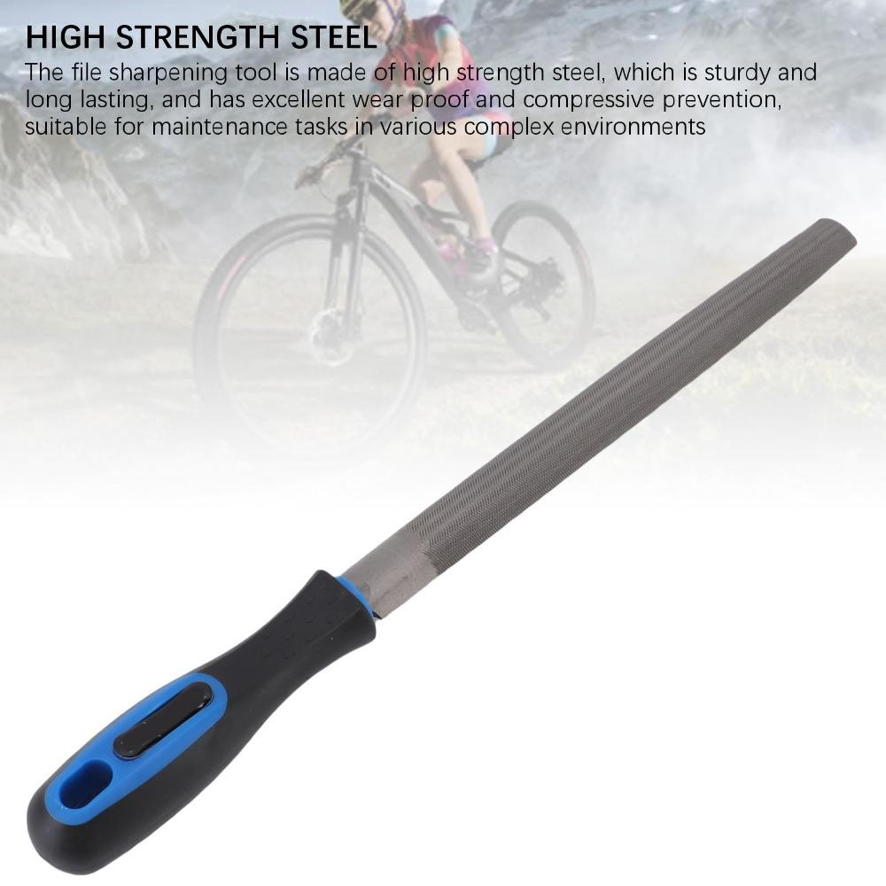 Ergonomic Handle Flat Mill File Non-Slip File Sharpening Tool Bicycle Maintenance