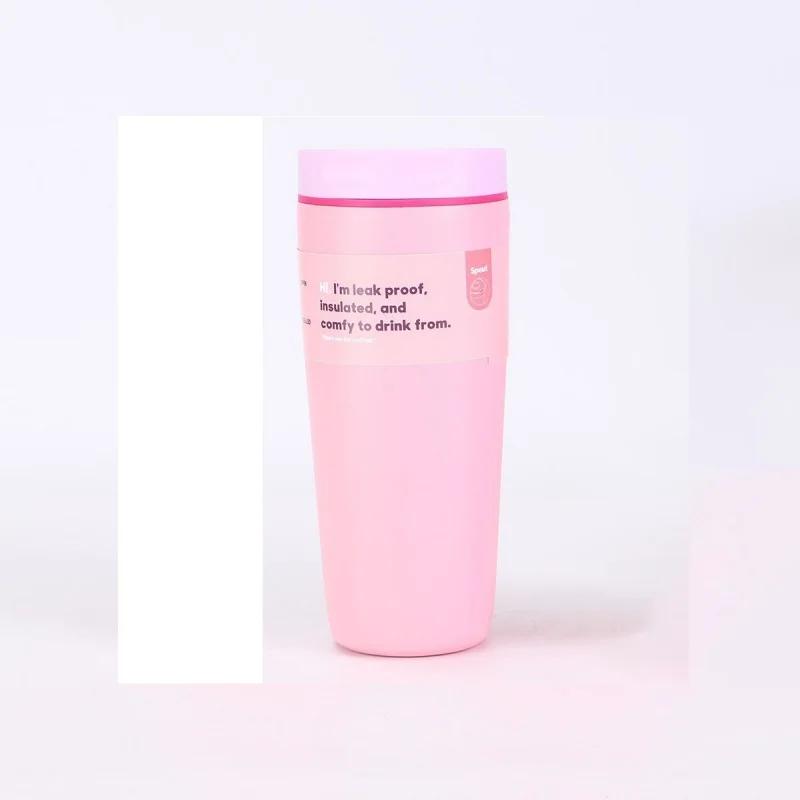 12/20oz Stainless Steel Vacuum Cup Coffee Cup Simple Fashion Men's & Women's Coffee Cup Outdoor Sports Portable Cup Couples Mugs