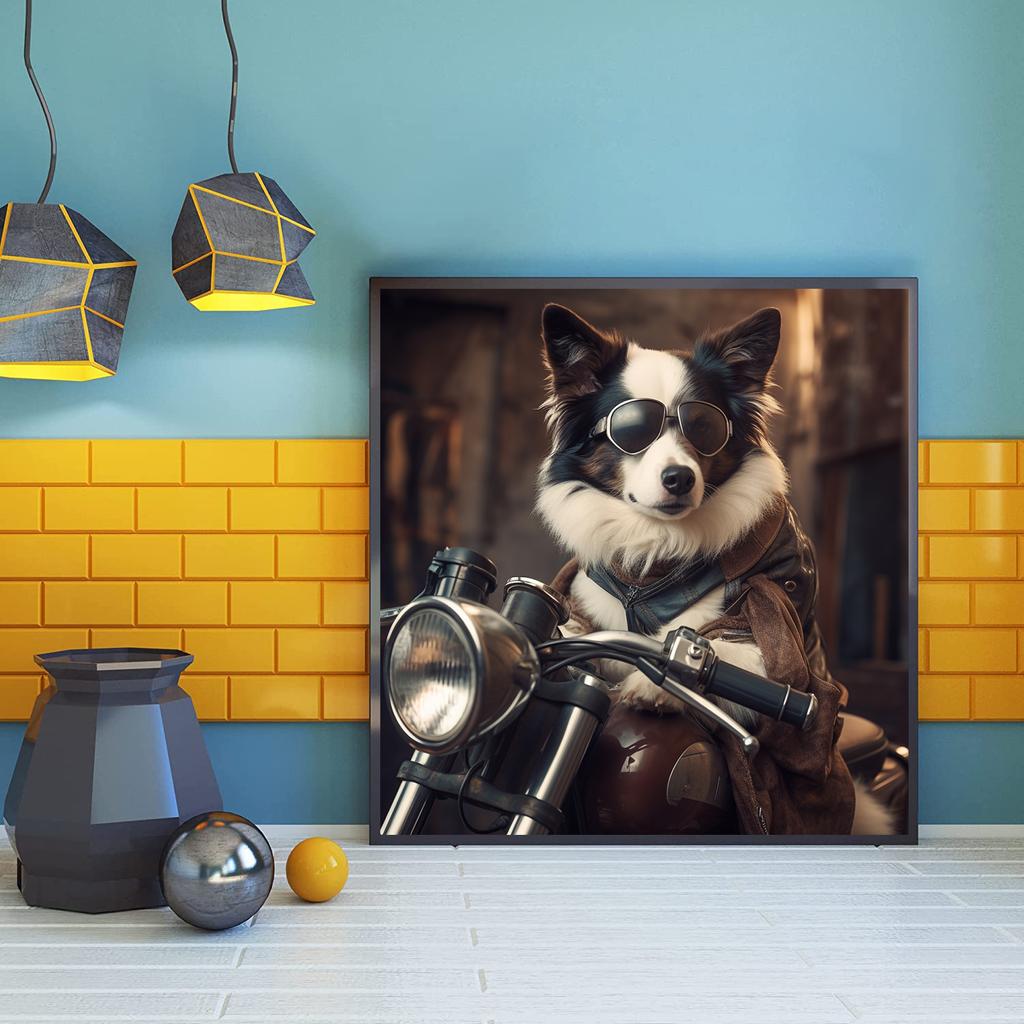 DIY алмазная живопись собака за рулем мотоцикла набор для вышивки крестом мозаика искусство алмазная живопись полный круг/квадратный алмаз украшение дома