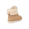 UGG Теплые повседневные удобные короткие зимние ботинки из коровьей замши до середины голени на шнуровке женские ботинки песочного цвета 1130558-SAN