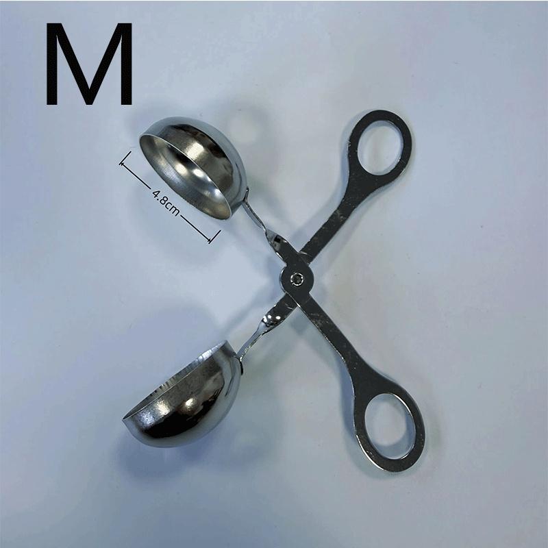 1/3/6pcs Stainless Steel Meatball Maker; Meatball Clip Fishball Mold; Food Clip; Kitchen Creative Ball Maker 4