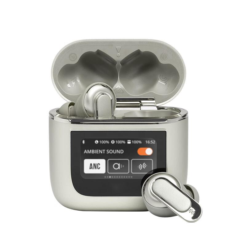 VAORLO Умные светодиодные наушники с сенсорным экраном, эквалайзер, регулировка шума, чехол для зарядки, управление медиа-гарнитурой, Hi-Fi басы