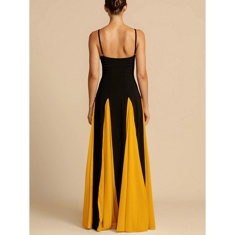 Элегантная мода модный ночной клуб с открытыми плечами сшитый большой юбкой слинг платье женские вечерние платья