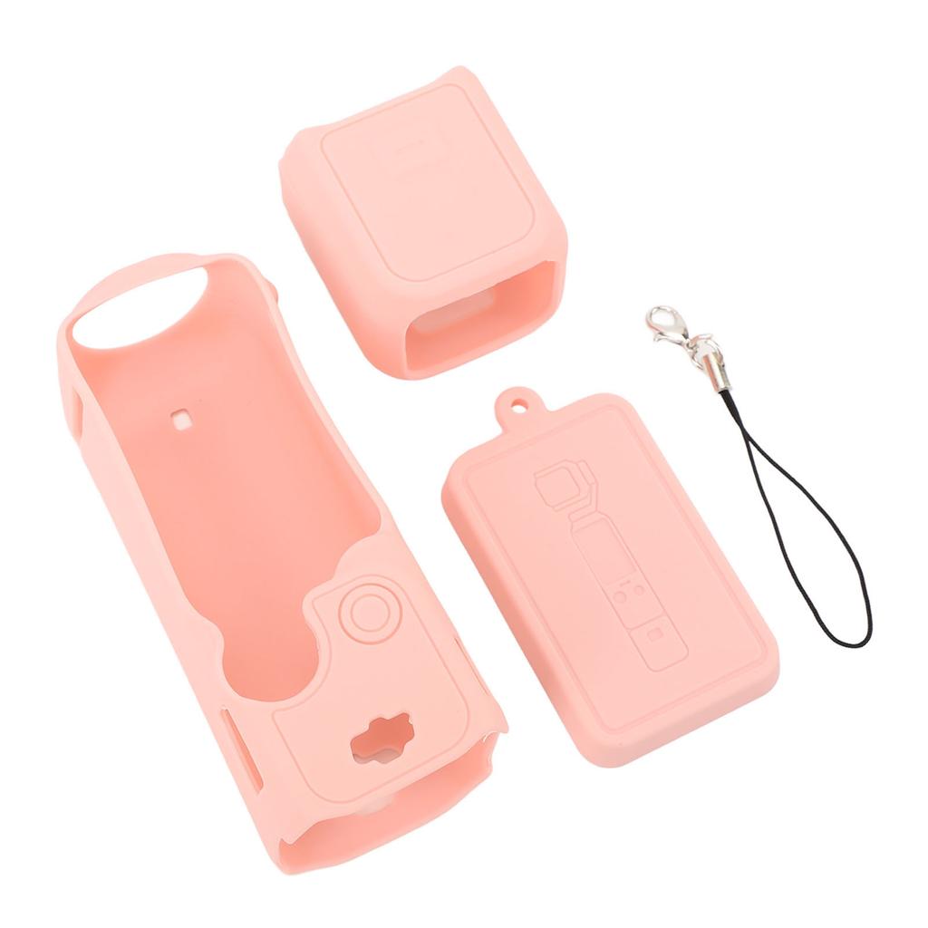 Силиконовый чехол для Osmo Pocket 3 Пылезащитный Защищающий от царапин Моющийся Защитный чехол для экшн-камеры Розовый