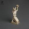 Ancient Egypt Grim Reaper Solid Brass Statue Desk Ornament Antique Figurine Sandalwood Holder Candlestick Crafts Home Decoration