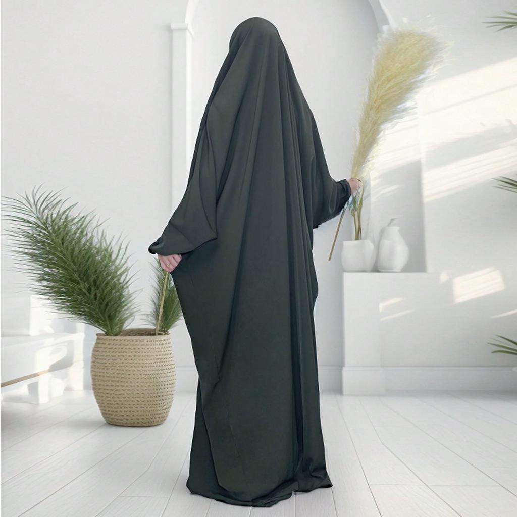 Женское традиционное арабское платье с рукавами «летучая мышь» Абая, мусульманское свободное платье макси длины, женское джилбабс