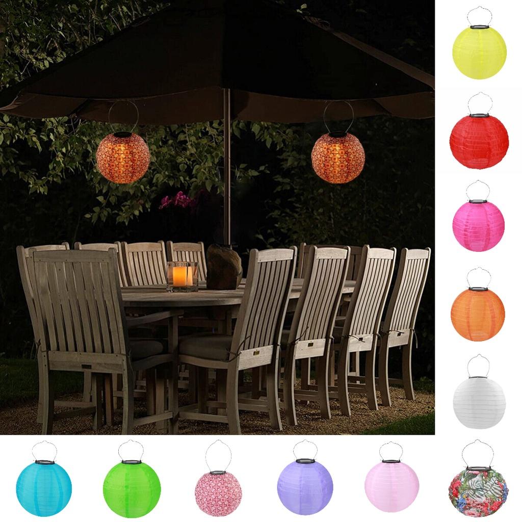 Солнечный нейлоновый тканевый фонарь 8" 20см 10" 25см 12" 30см для украшения двора