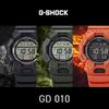 Casio Мужские часы G-SHOCK GD-010-4JF [G-SHOCK 10-YEAR BATTERY SERIES] Круглые часы Orange Digital