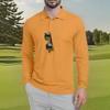 Men's Classic Golf  Shirts Ice Silk Breathable Long Sleeve  Performance Collar Shirts Lightweight Summer Casual Quick Dry Tee