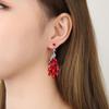 1 пара серег-капель, винтажные серьги со стразами и павлином, золотистая отделка, роскошные элегантные зеленые серьги с подвесками из искусственного хрусталя и перьев, модные ювелирные изделия