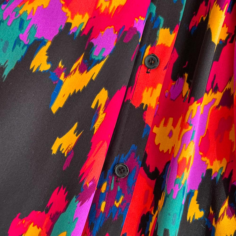 Новое осеннее модное женское платье с цветочным принтом, однобортное однобортное трапециевидное платье с отложным воротником и длинными рукавами, винтажные вечерние платья миди