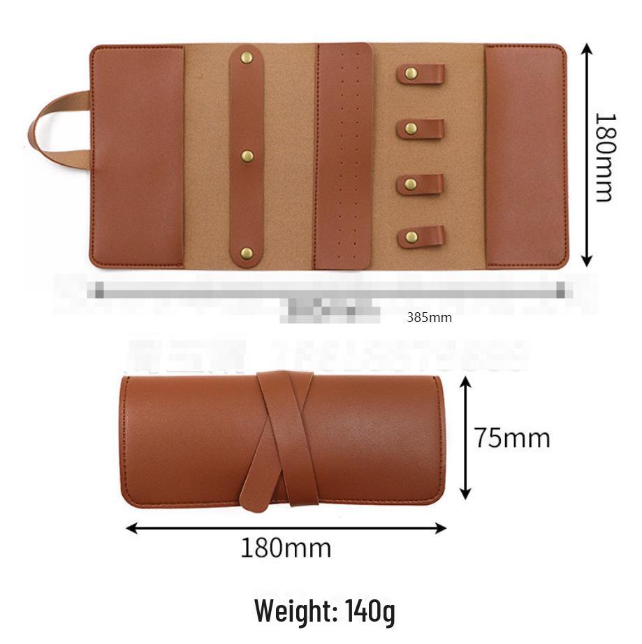 Кожаный дорожный футляр для ювелирных изделий: Прочная складная сумка для хранения с застежкой-молнией и множеством карманов.