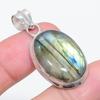 Natural Labradorite Gemstone 925 Sterling Silver Jewelry Pendant 1.62" Z5Z61