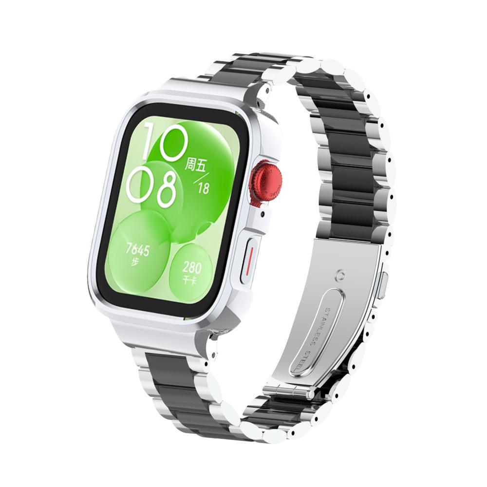 Защитный чехол из нержавеющей стали для смарт-часов Huawei Watch Fit 3, металлический браслет для huawei watch fit3 Band+Protect Cover
