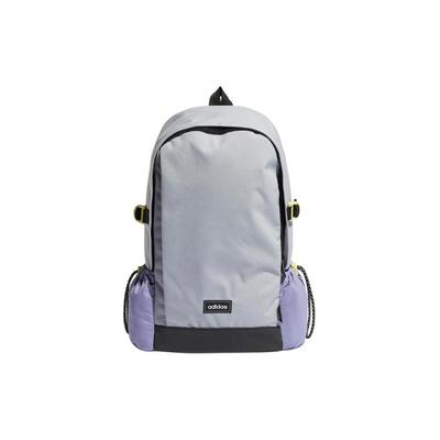 Рюкзак Adidas HT6774, унисекс, средний размер, из переработанного полиэстера, цвет: светло-серебристый, фиолетовый, лимонный