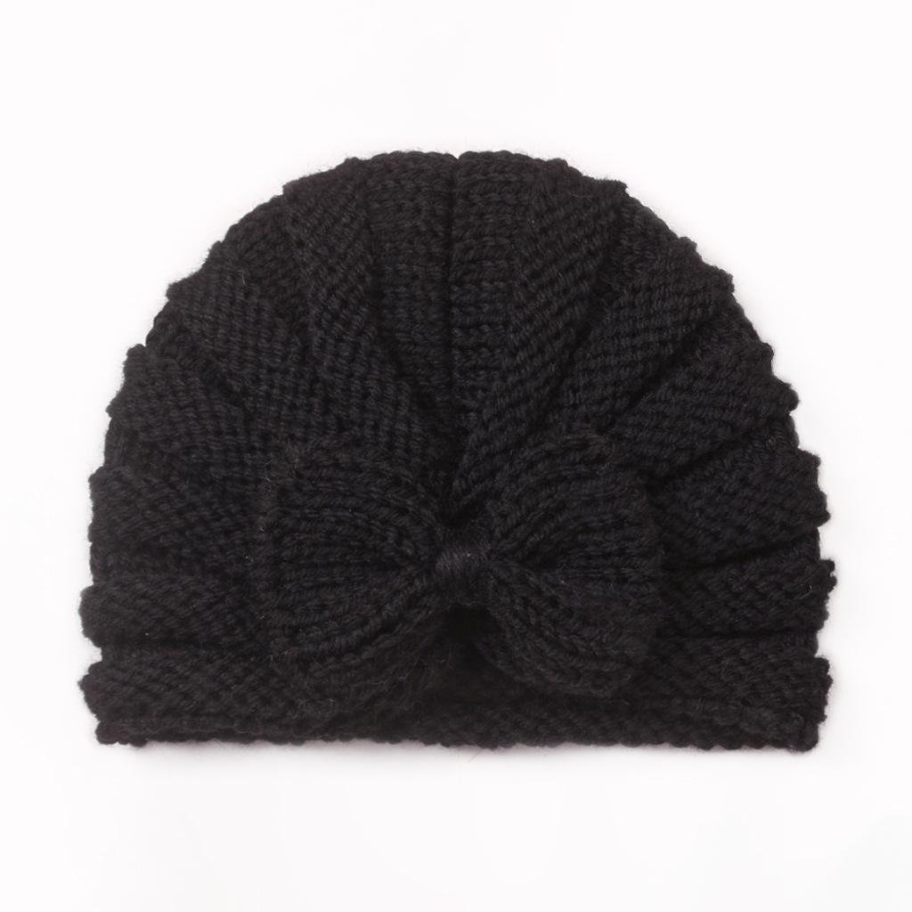 2022 Autumn/Winter Baby Bow Wool Hat - European & American Style, Knitted Warm Fetal Cap for Children
