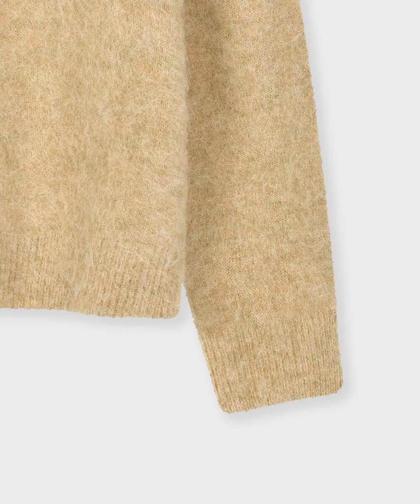 FALLETT Brush Logo Boucle Knit Yellow