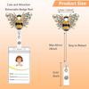 Adjustable 60cm Butterfly Bees Rhinestones Id cards Holder Secure Clip for Workplaces Professional Office Accessories