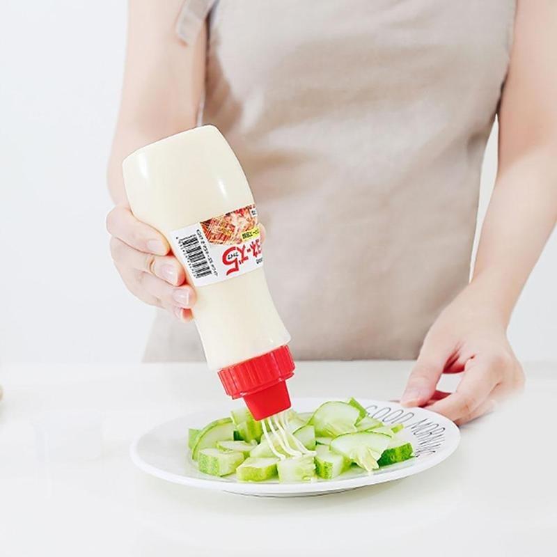 5 Hole Plastic Squeeze Bottle Condiment Dispenser Ketchup Mustard Salad Sauce