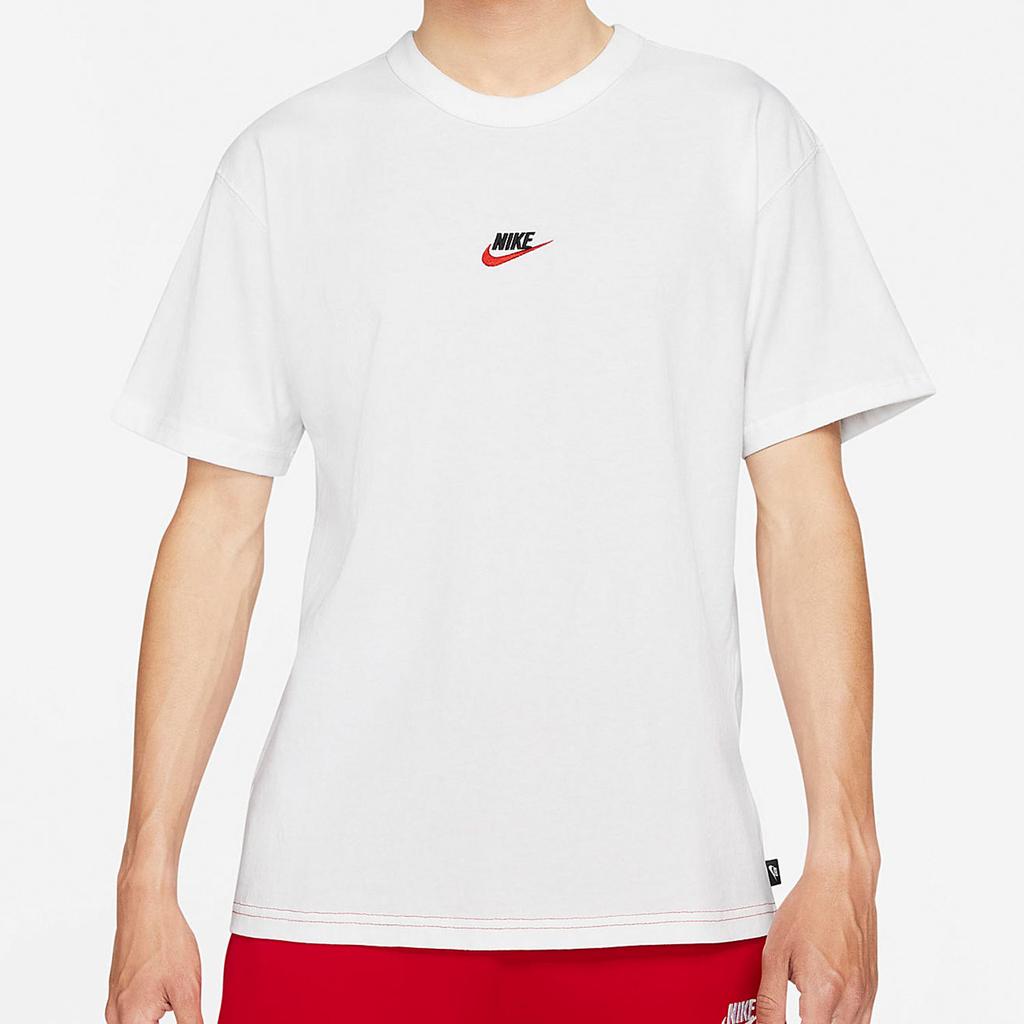 Nike Спортивная футболка с вышитым логотипом, мужские топы, белая DB3194-101