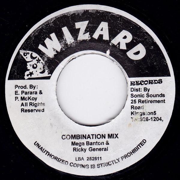 7inch Record MEGA BANTON & RICKY GENERAL - Combination Mix LAB252611 Wizard Records Jamaica Reggae, Ska & Dub Used