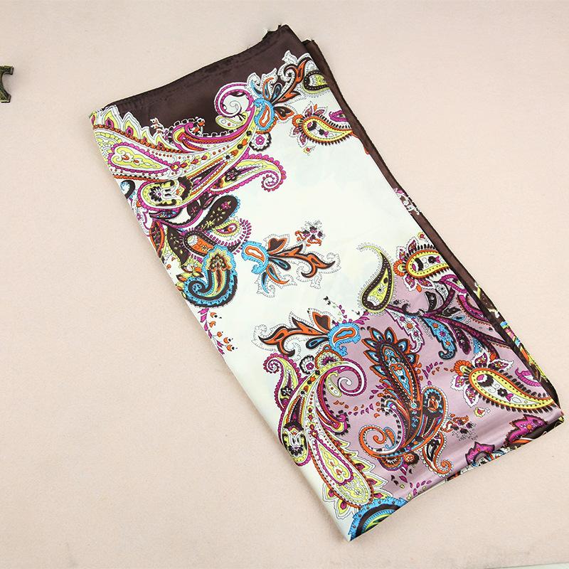 Новый атласный женский шарф, шелковый шарф с принтом, модный пляжный большой квадратный шарф, солнцезащитный крем, шаль от солнца