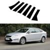 6 шт. для Ford Mondeo MK4 2008-2013 глянцевый черный автомобильный дверной, оконный столбик, крышка, комплекты накладок, сменные комплекты