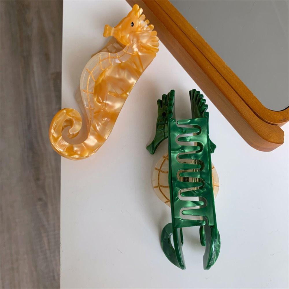 Акриловая шпилька для волос в виде морского животного, креативная акулья заколка для волос, вечеринка