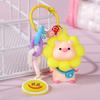 Creative Cartoon Sunflower Pig Key Chain Backpack Pendant Decoration Resin Keyring Creative Gifts