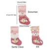 Decorative Pink Christmas Socks Large Capacity Hanging Sock Pendant  Festival