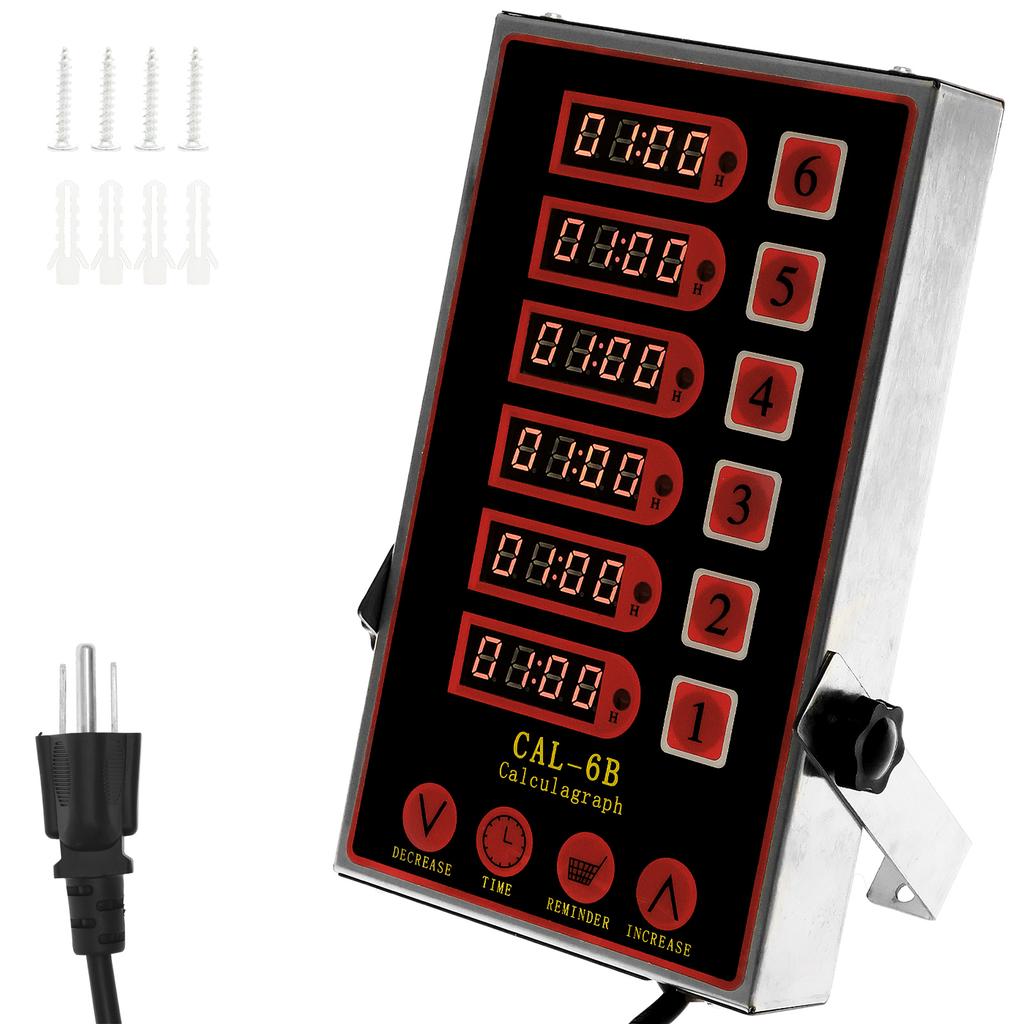 4/6 Channel Stainless Steel LED Technology Kitchen Timer Loud remind Digital Kitchen Timer Reminder Function Commercial Cooking