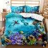 3D Marine Animal Pattern Bedding Set Dolphin Print Quilt Cover Pillow Cover Teen Single Bed Bed Gift