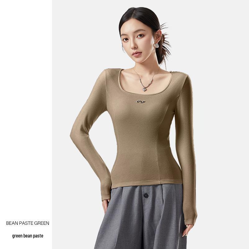 10A Antibacterial Women's Square Neck Thermal Base Layer – Autumn/Winter Slimming, High-Elastic, Fashion Underwear