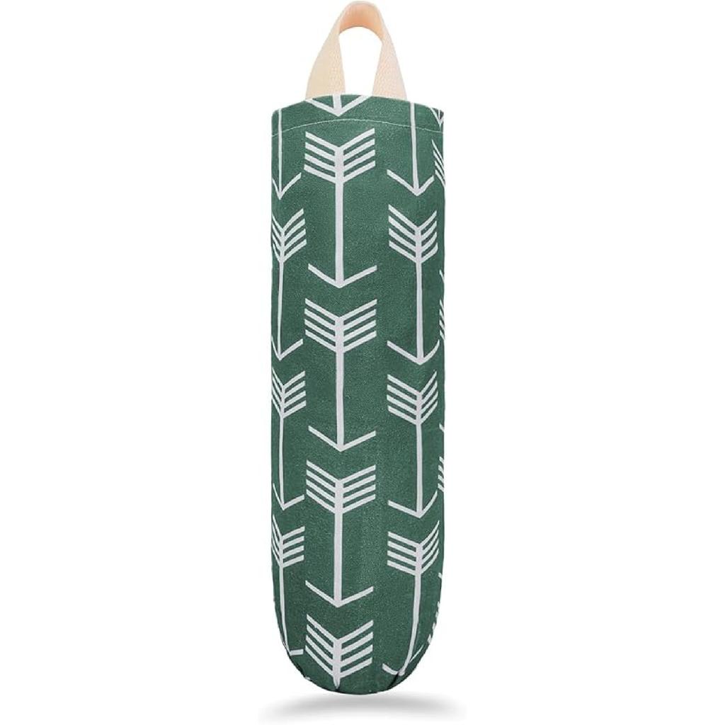 TOGETRUE Plastic Bag Holder, Large Wall Mount Trash Bag Storage Dispenser for Home, Kitchen, Travelling (Green)