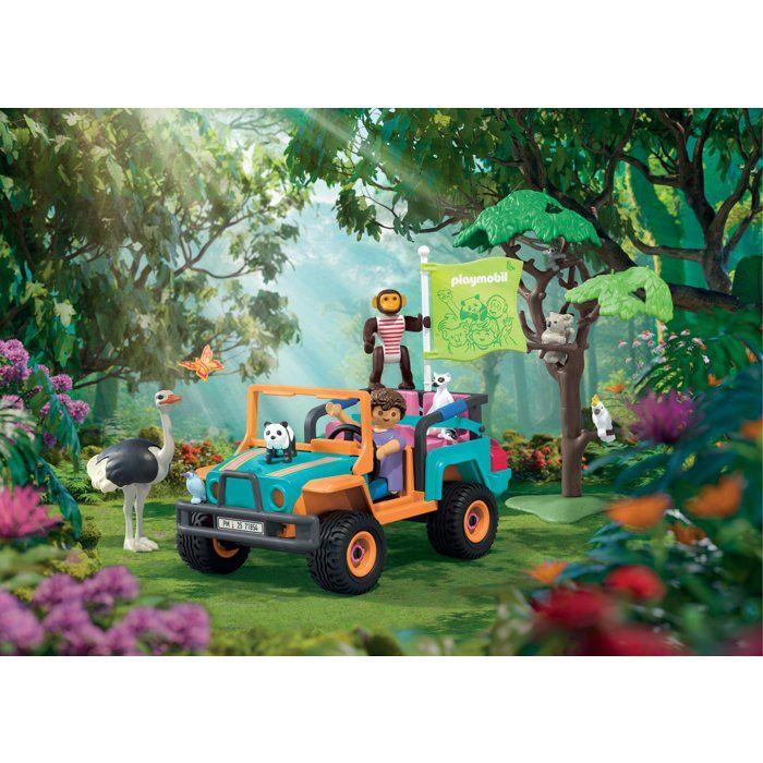 PLAYMOBIL 71854 Promenade en Tout-Terrain, Animals & Friends, 49 pièces, dès 4 ans