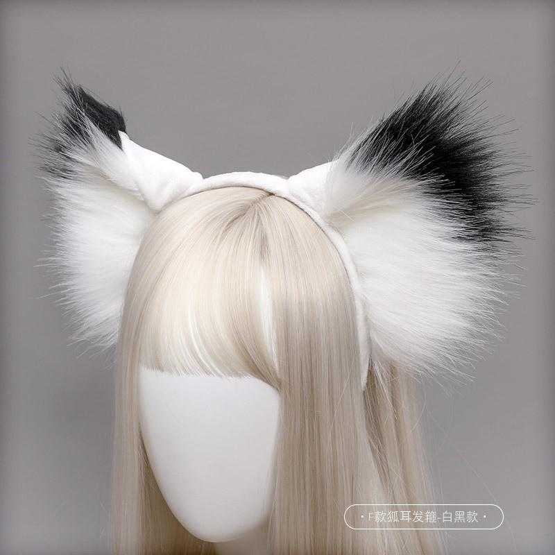 Fox Ear Headband Costume Accessory Halloween Party Cosplay Cute Animal Ears Hairband